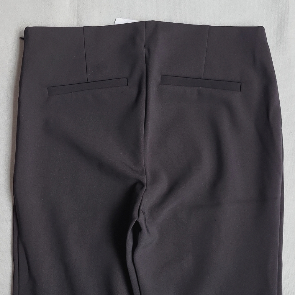 NWT$179 Saks Fifth Ave Stretch Straight-Leg Split-Hem Pants Cropped Trousers 4 - Picture 11 of 14